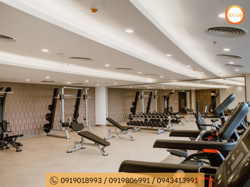 Phòng gym Aquamarine Cam Ranh được trang bị đầy đủ các thiết bị hiện đại - Du lịch 360Go